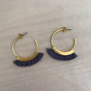 Madewell fringe hoop earrings